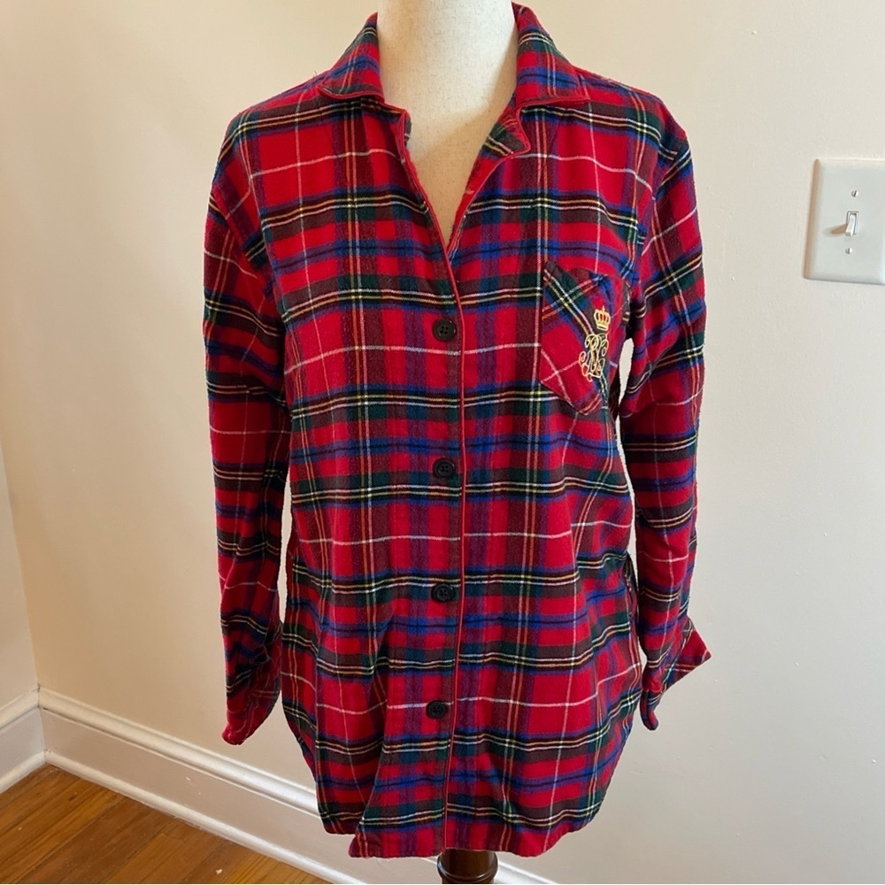 Lauren Ralph Lauren Christmas Tartan Plaid Pajama Set Varsity Heritage Small